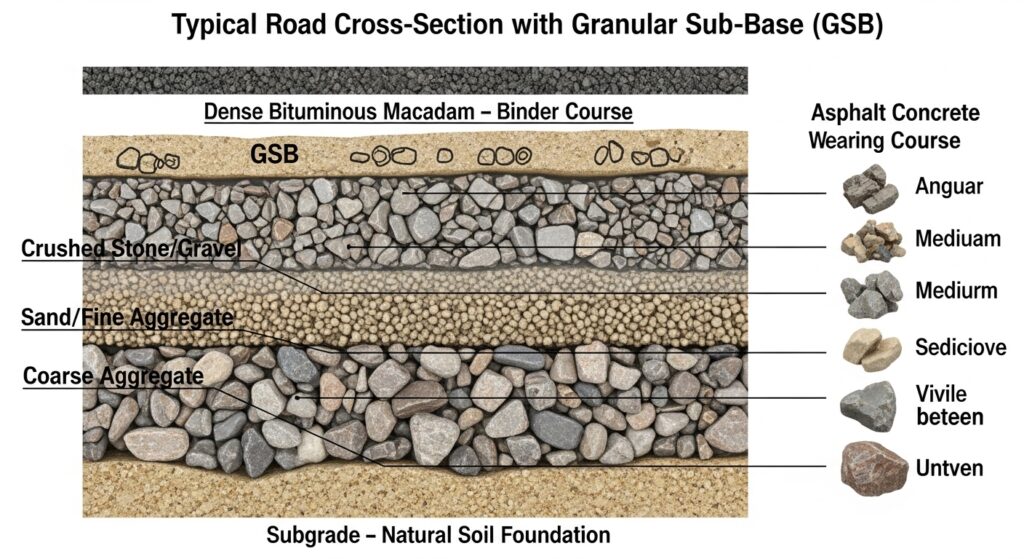 Materials Used in GSB in Road Construction